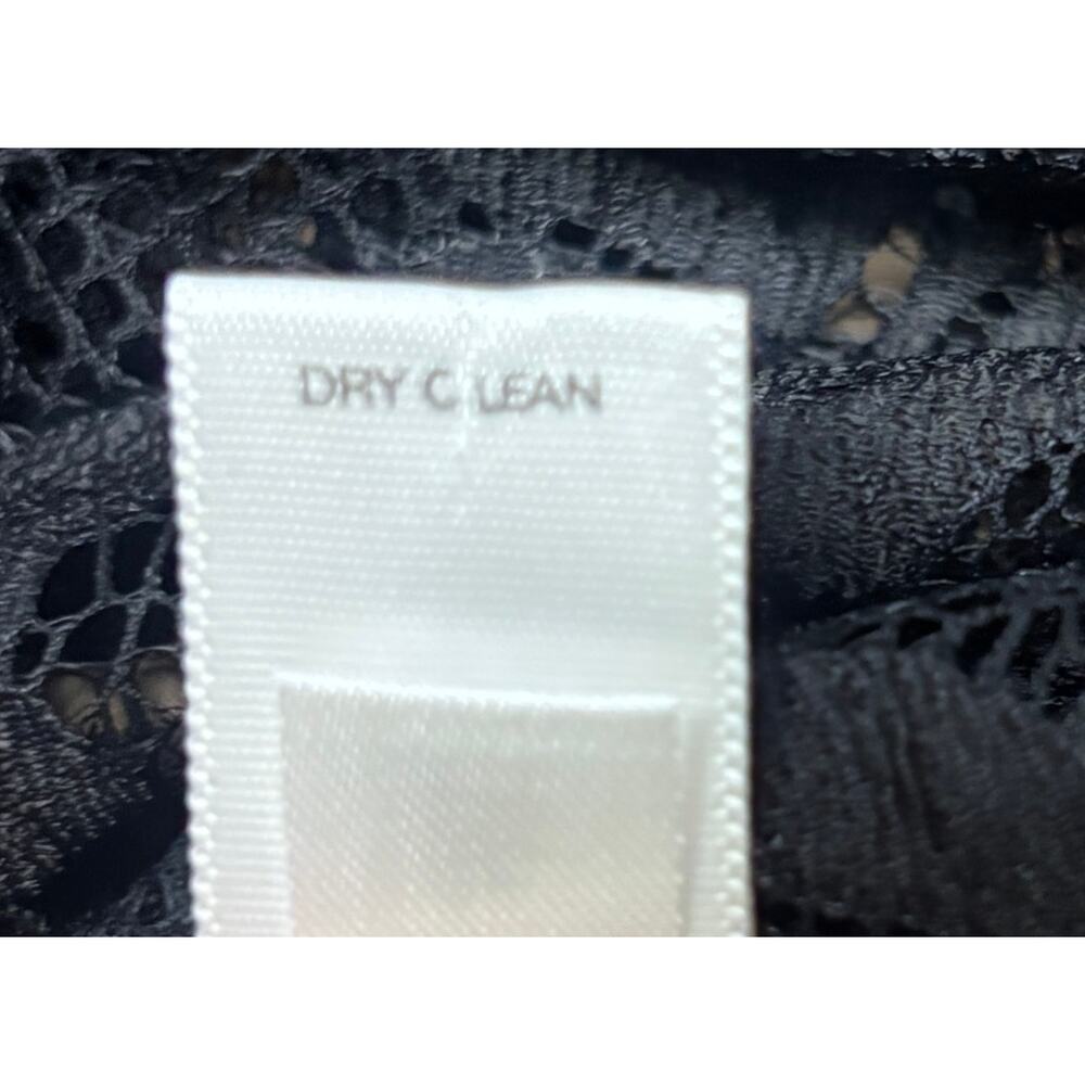 Ann Taylor Loft Black Lace Fit & Flare Dress Size 2 Nude Lined Midi Cocktail EUC - Picture 10 of 10